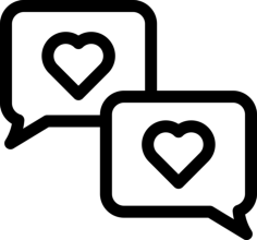 Love Conversation Outline Icon Svg Set, Free Vectors File